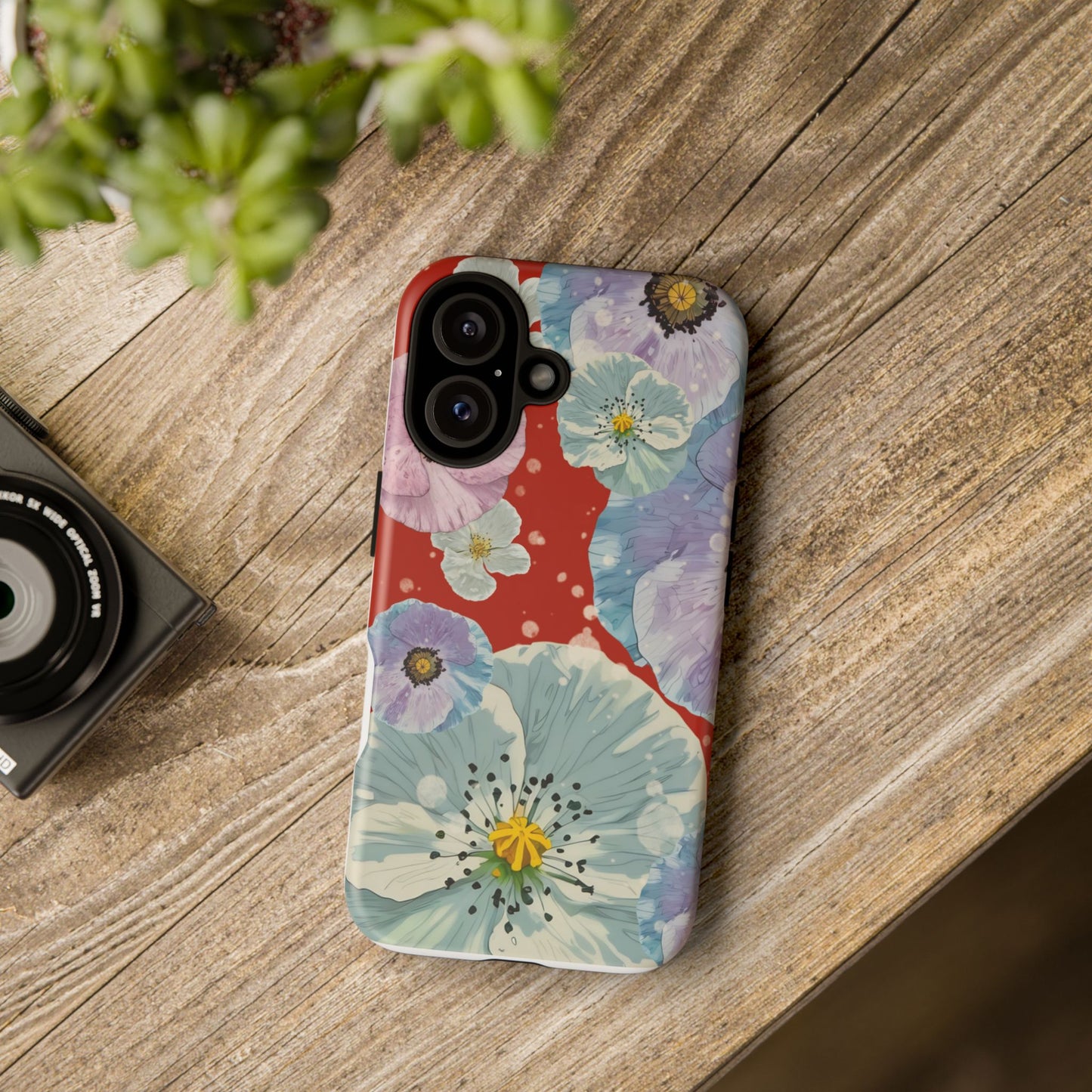Floral Tough Phone Case, Colorful iPhone Cover, Boho Flower Design, Unique Gift for Her, Spring Style Accessory