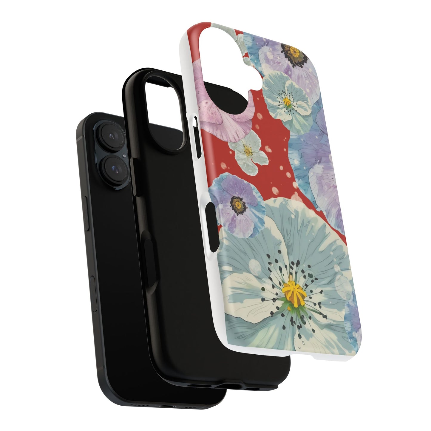 Floral Tough Phone Case, Colorful iPhone Cover, Boho Flower Design, Unique Gift for Her, Spring Style Accessory