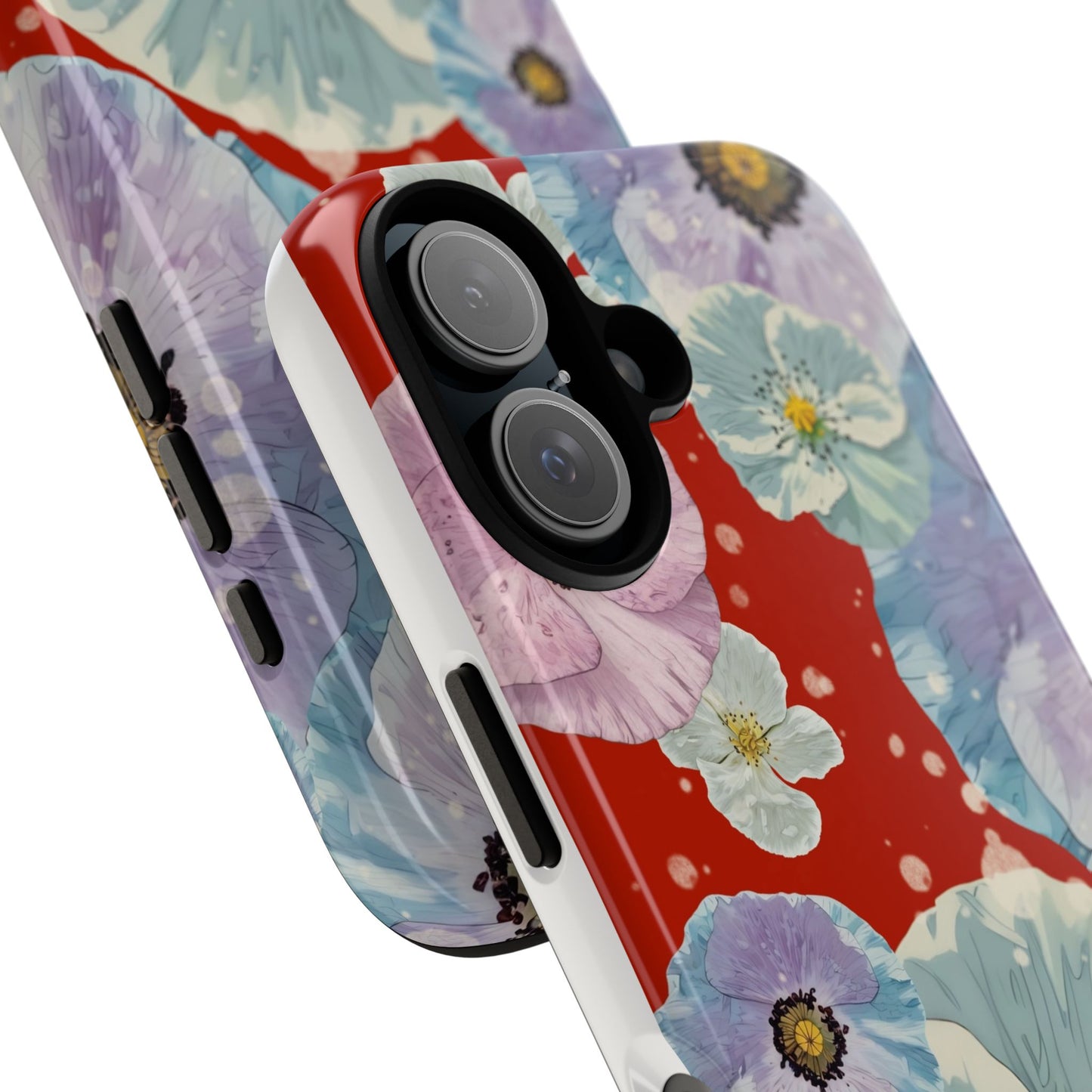 Floral Tough Phone Case, Colorful iPhone Cover, Boho Flower Design, Unique Gift for Her, Spring Style Accessory