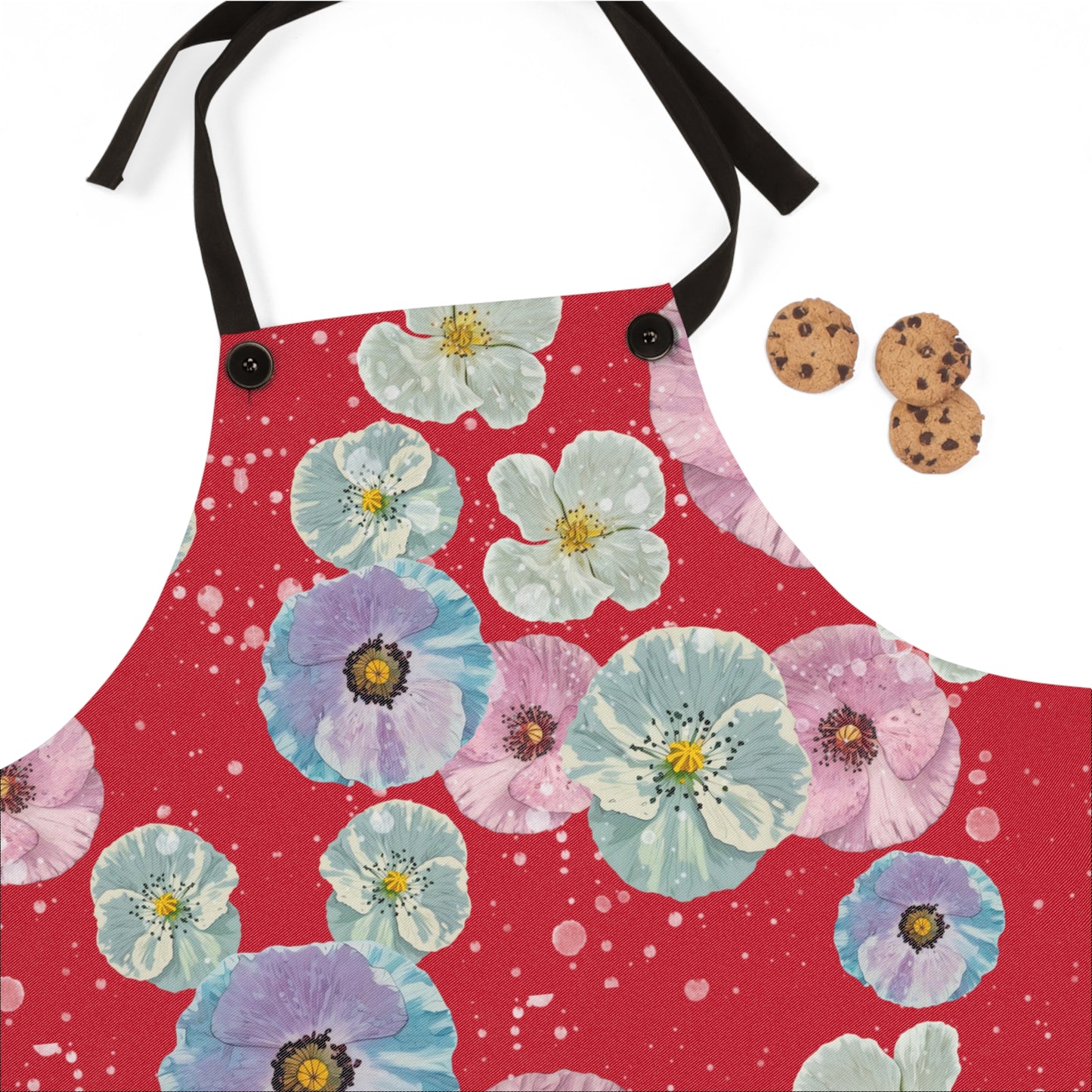 Floral Patterned Apron, Chef Gift, Cooking, Baking, Kitchen Accessory, Gardening