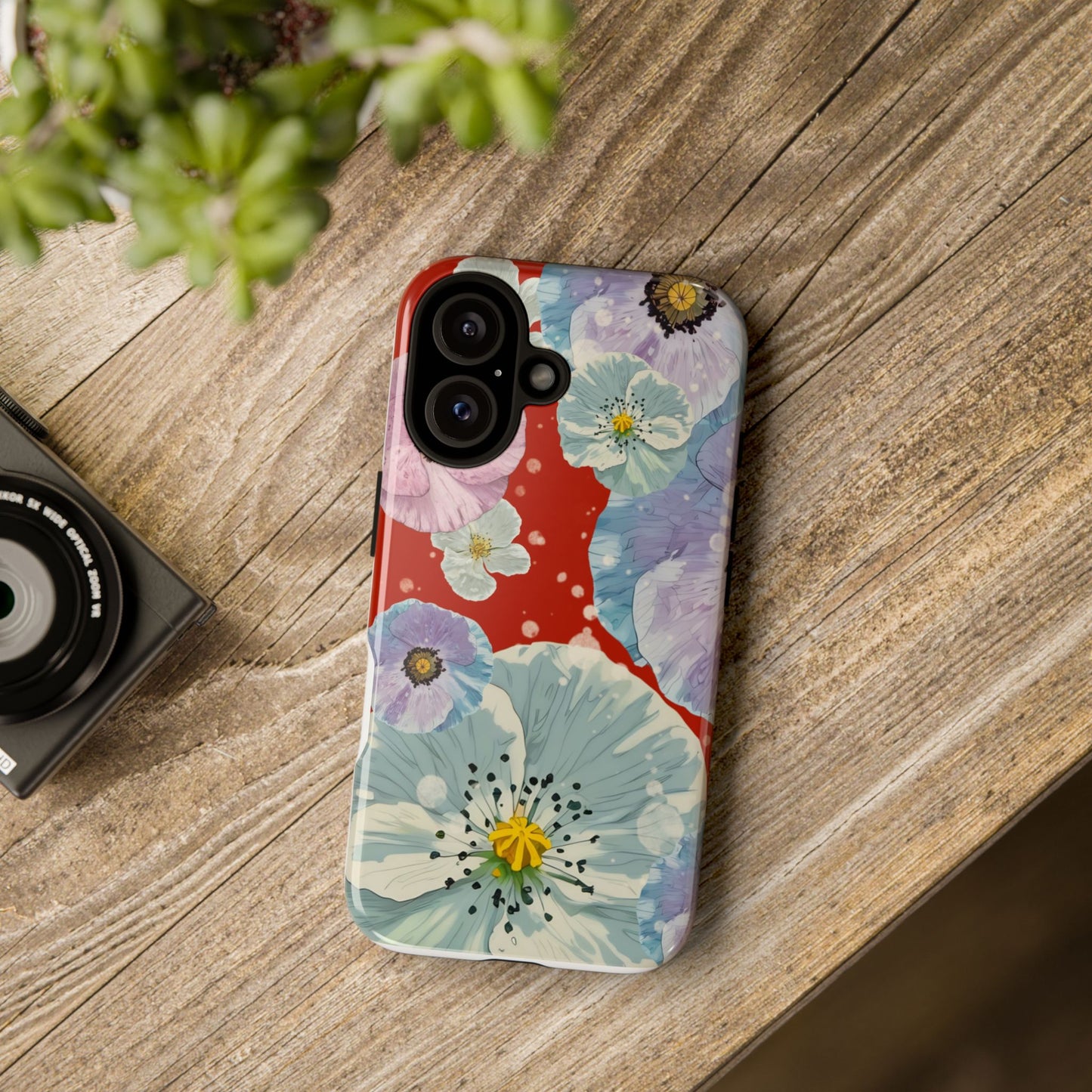 Floral Tough Phone Case, Colorful iPhone Cover, Boho Flower Design, Unique Gift for Her, Spring Style Accessory