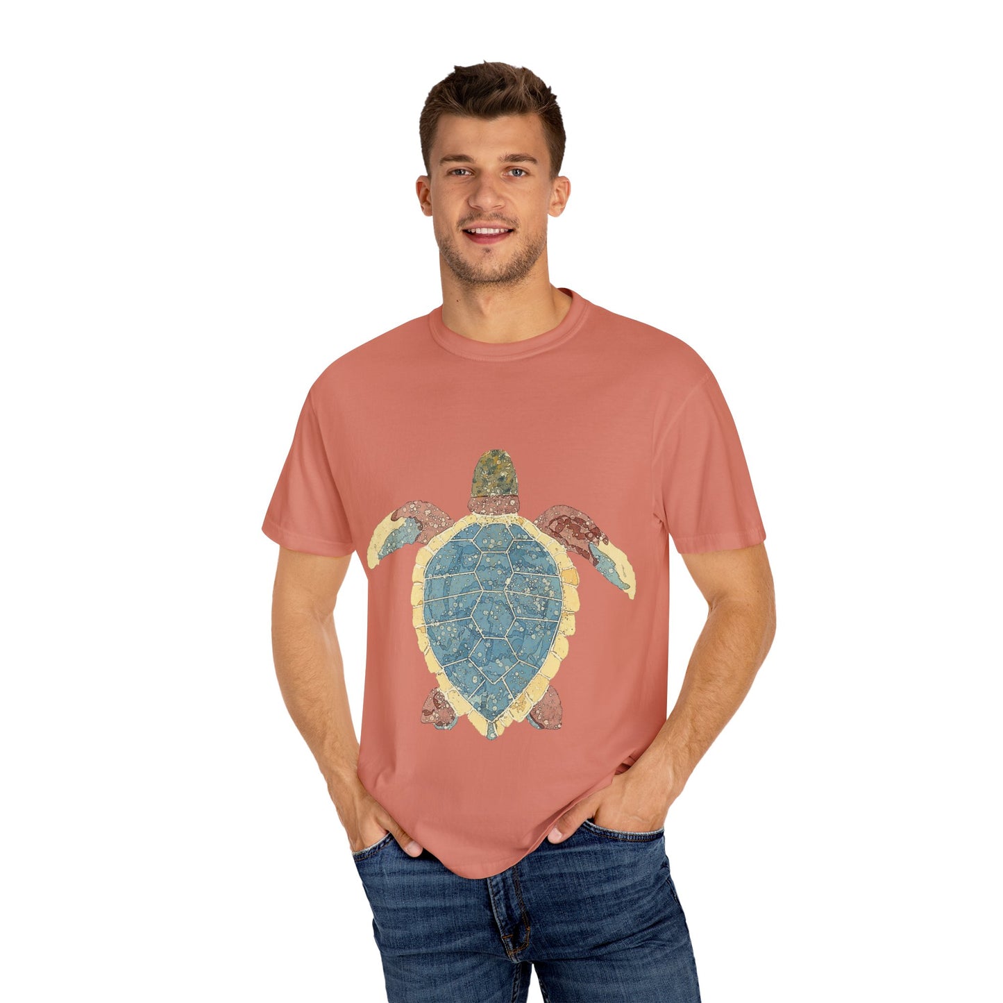 Eco-Friendly Turtle Design T-shirt, Unisex Nature Tee, Casual Wear for Ocean Lovers, Beach Outfit, Gift for Sea Life Enthusiasts