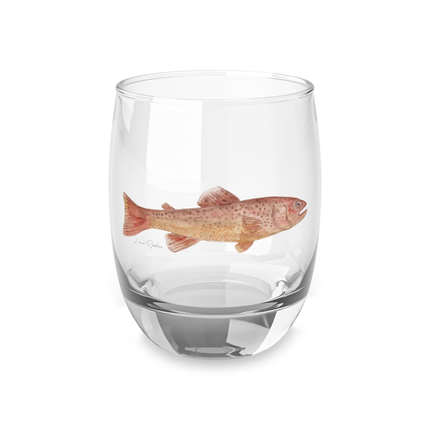 Artistic Whiskey Glass with Fish Design - Perfect for Outdoor Enthusiasts and Gifts