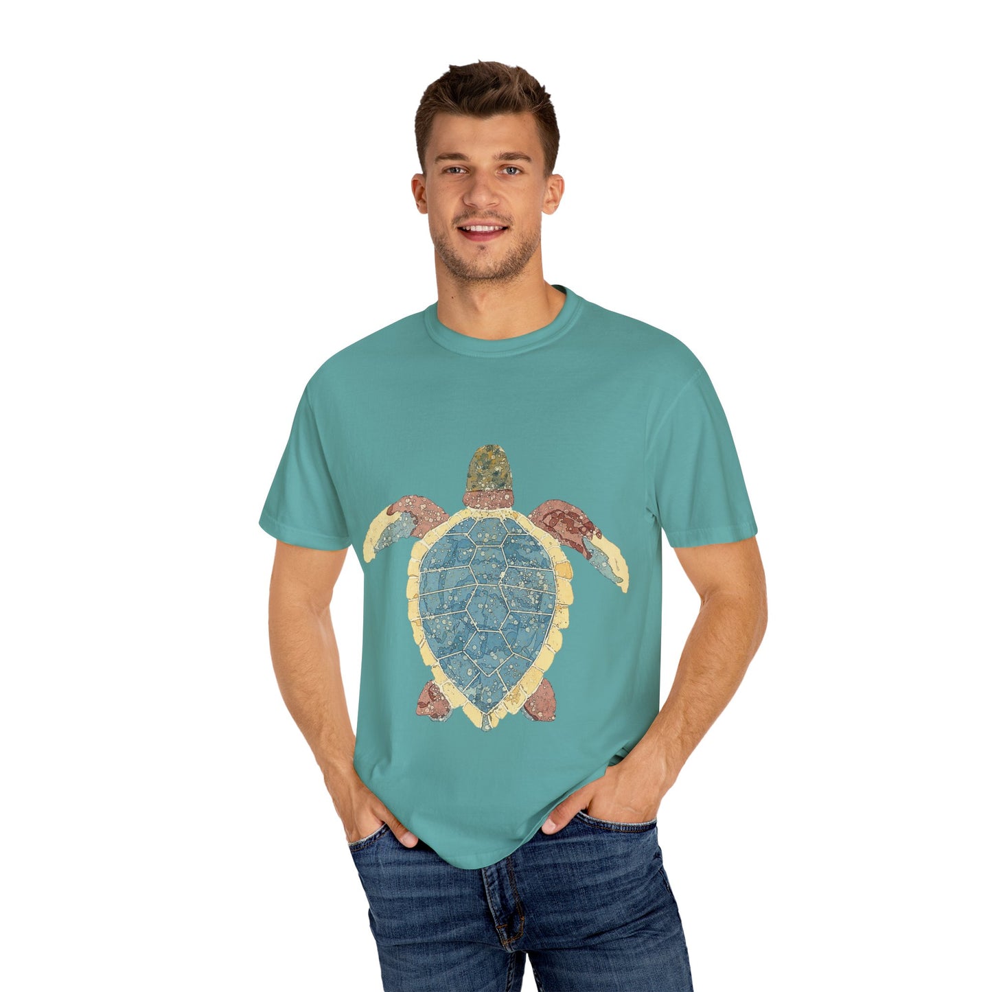 Eco-Friendly Turtle Design T-shirt, Unisex Nature Tee, Casual Wear for Ocean Lovers, Beach Outfit, Gift for Sea Life Enthusiasts