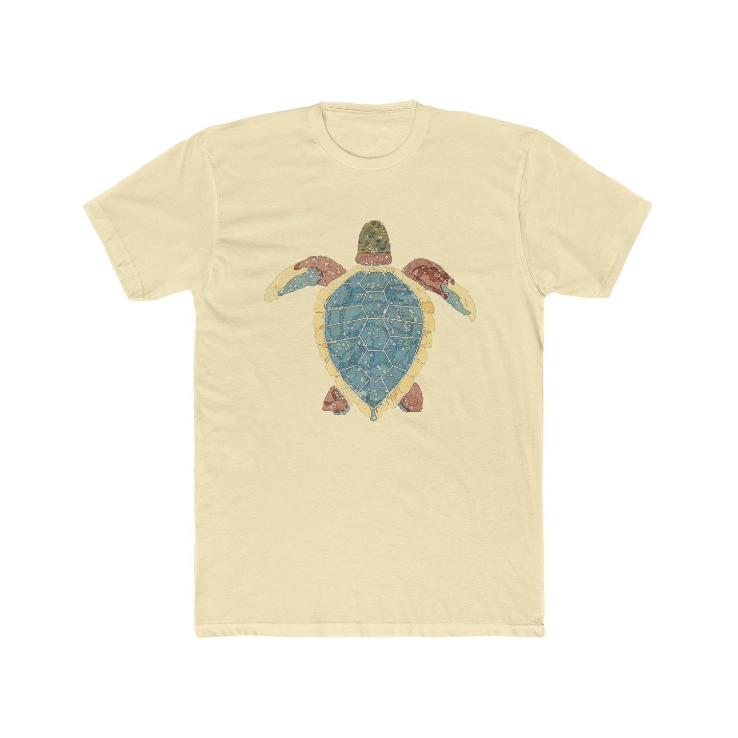 Ocean-Inspired Unisex Cotton Crew Tee, Beach Shirt, Turtle Graphic Tee, Nature Lover Gift, Summer Wear, Eco-Friendly Apparel