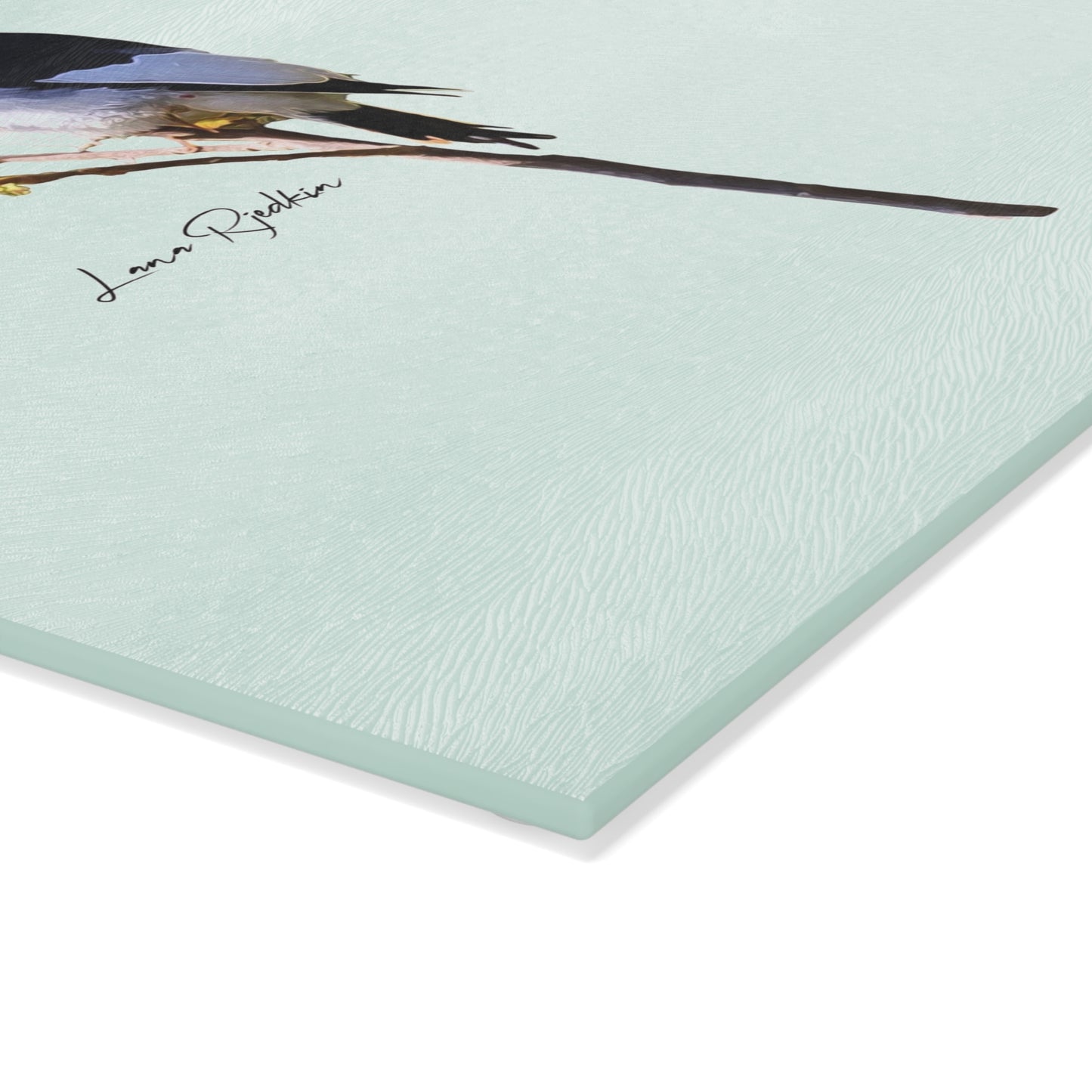 Redheaded Woodpecker: Glass Cutting Board