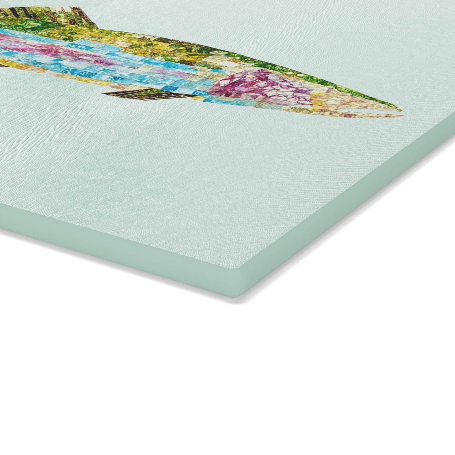 Striped Bass Mixed Media: Glass Cutting Board