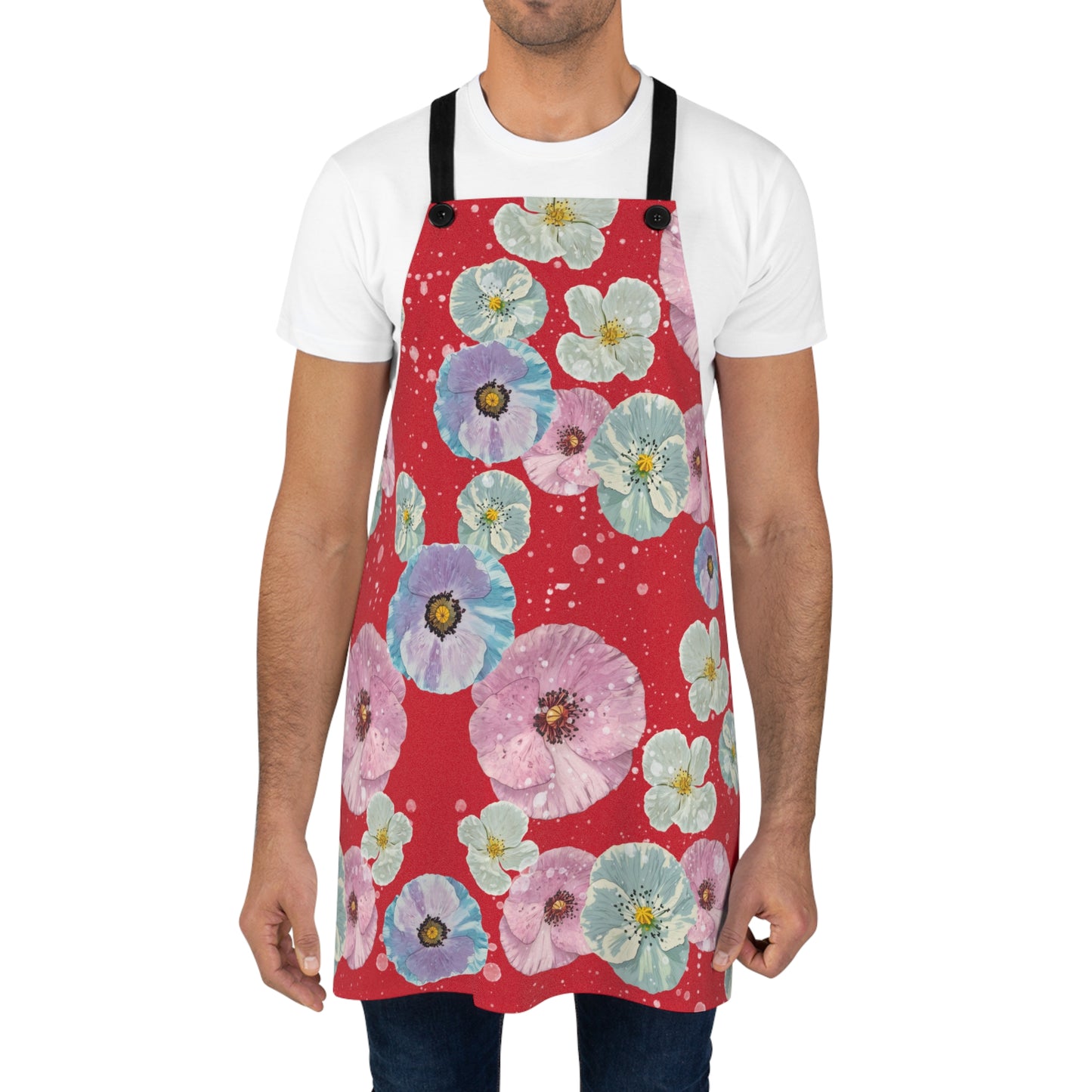 Floral Patterned Apron, Chef Gift, Cooking, Baking, Kitchen Accessory, Gardening