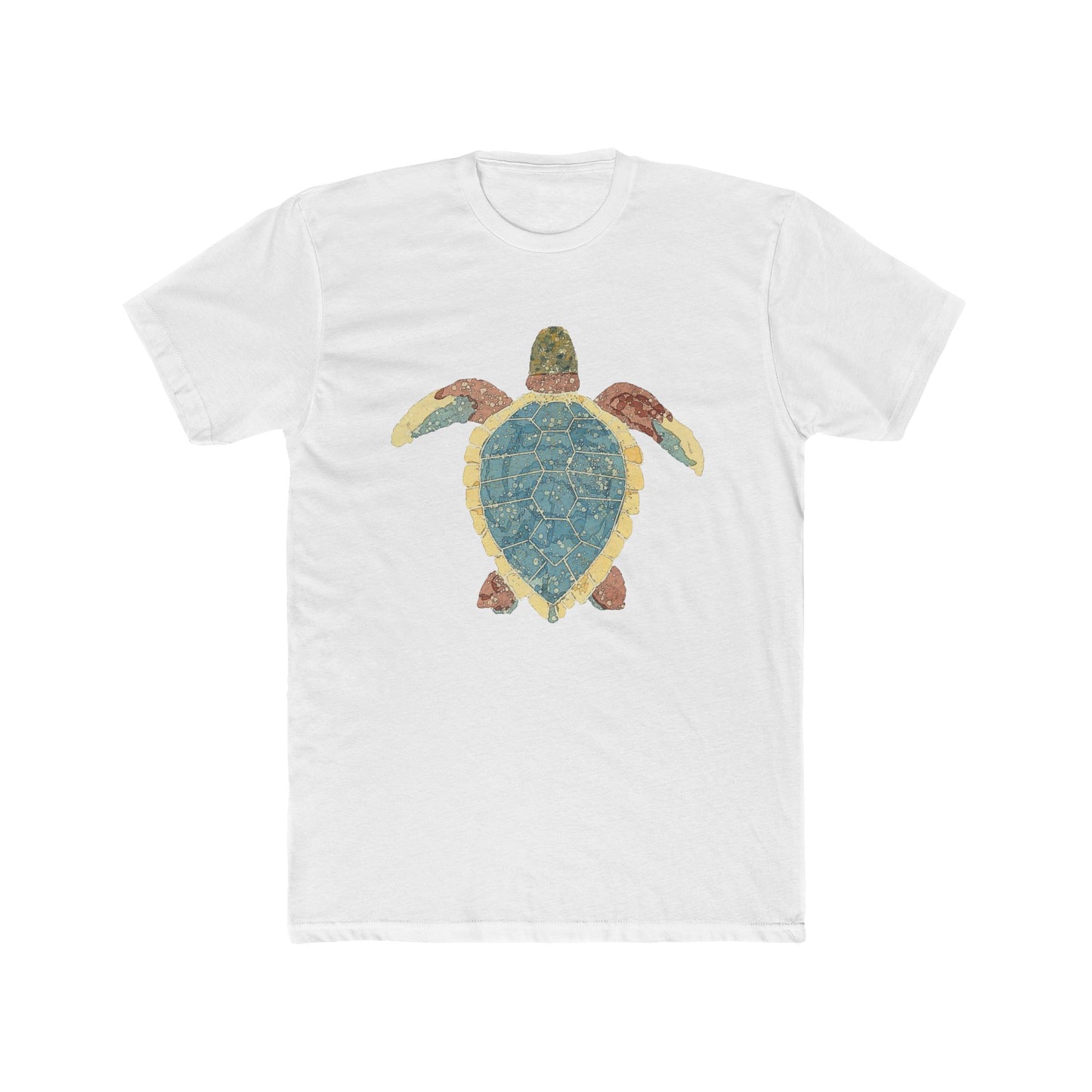 Ocean-Inspired Unisex Cotton Crew Tee, Beach Shirt, Turtle Graphic Tee, Nature Lover Gift, Summer Wear, Eco-Friendly Apparel