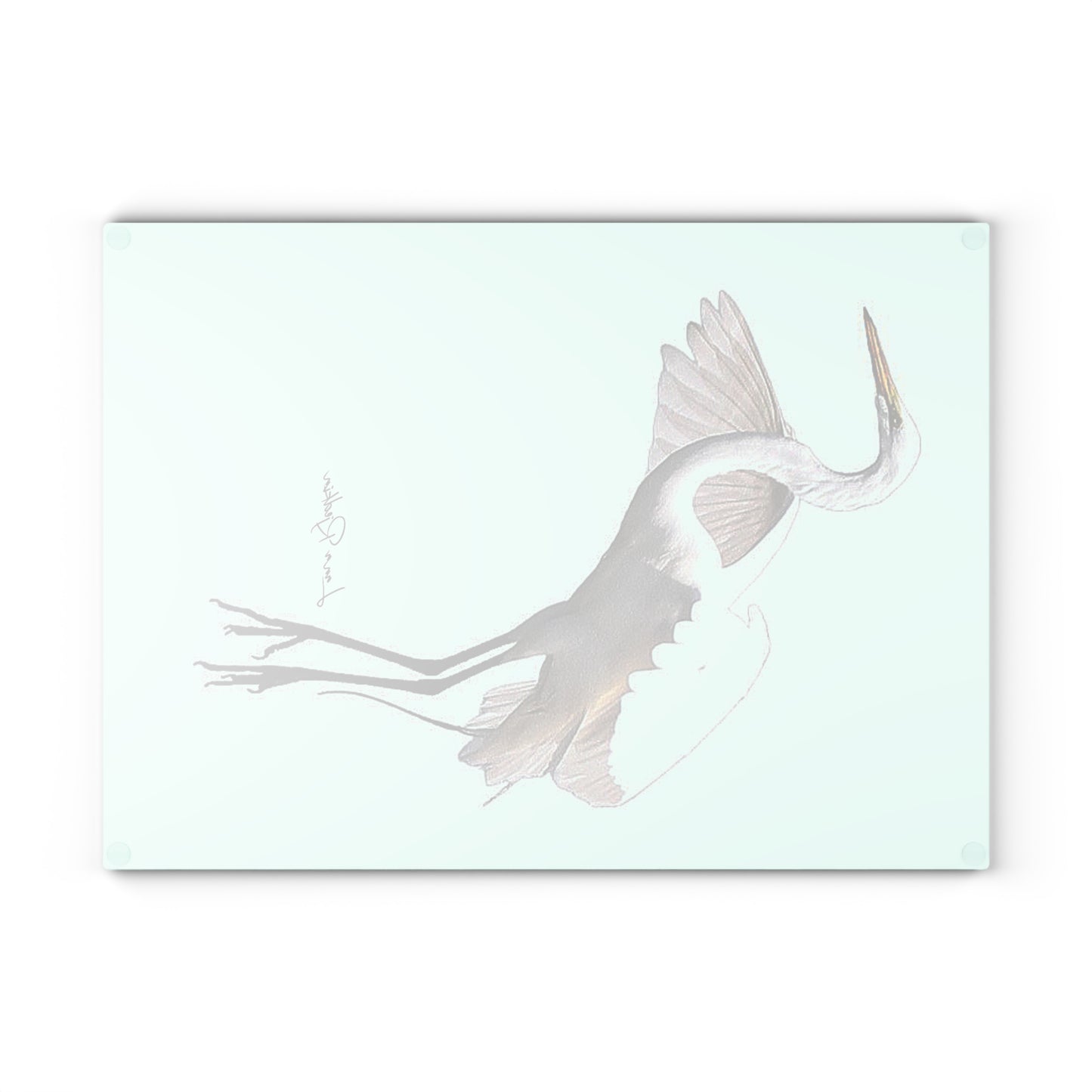Heron: Glass Cutting Board