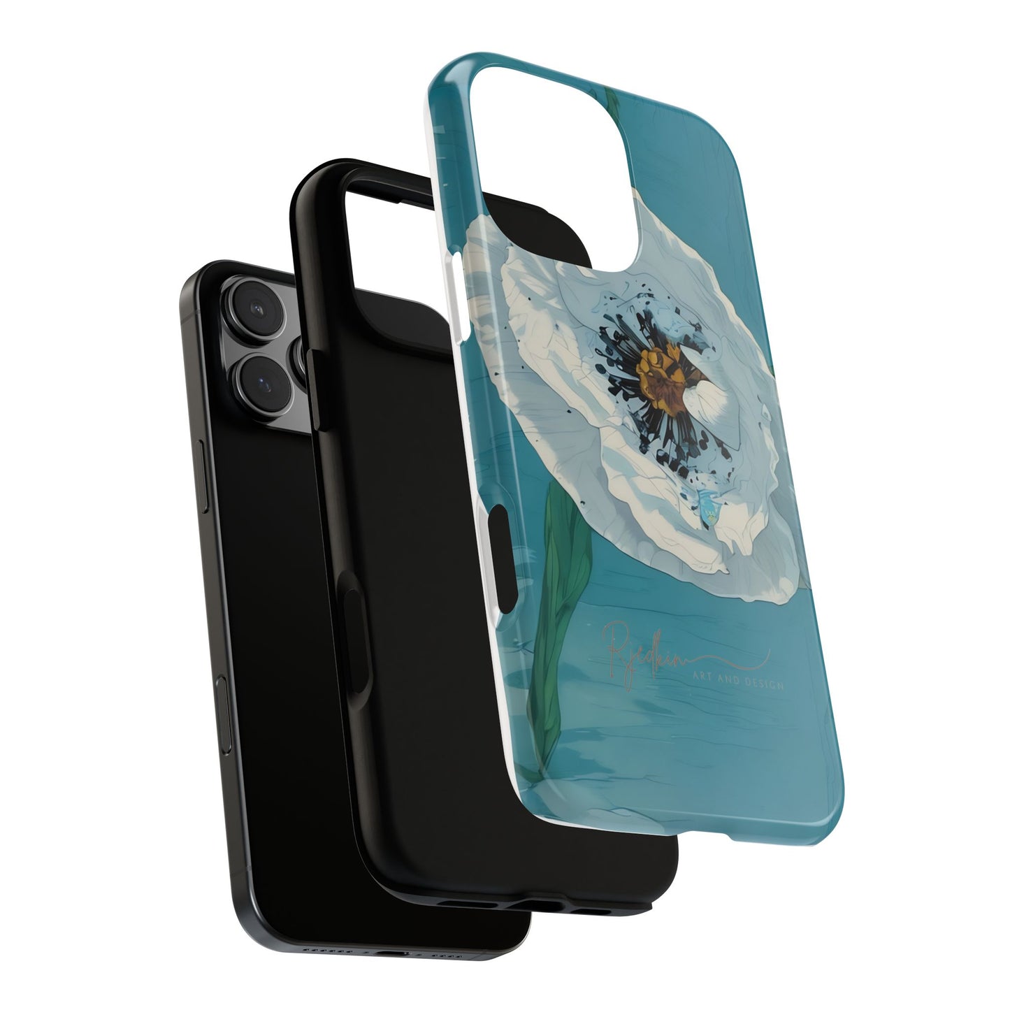 Floral Phone Case with Abstract Design, Tough Cases for Nature Lovers, Vibrant Floral Print, Unique Gift for Friends, Gift for Birthdays