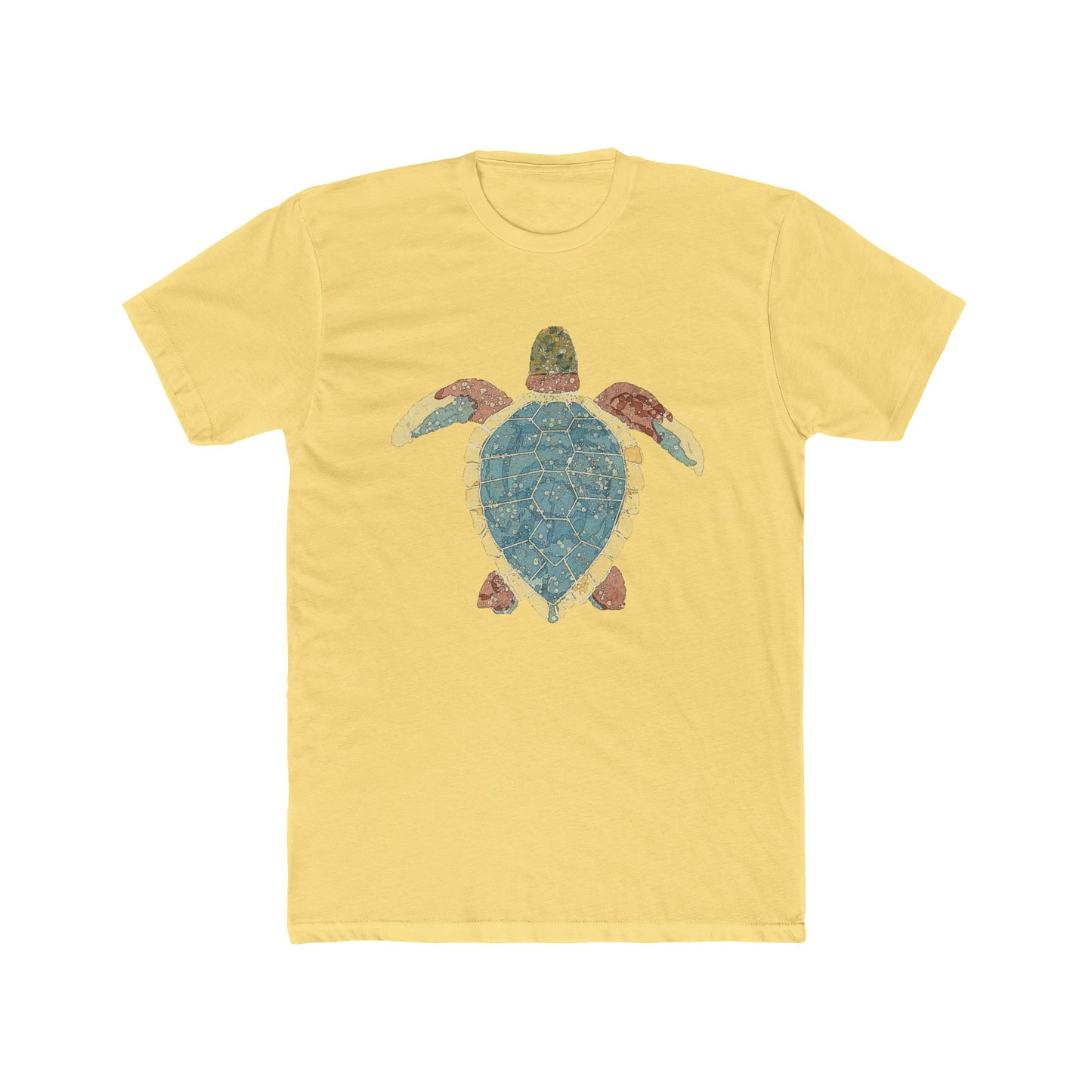 Ocean-Inspired Unisex Cotton Crew Tee, Beach Shirt, Turtle Graphic Tee, Nature Lover Gift, Summer Wear, Eco-Friendly Apparel