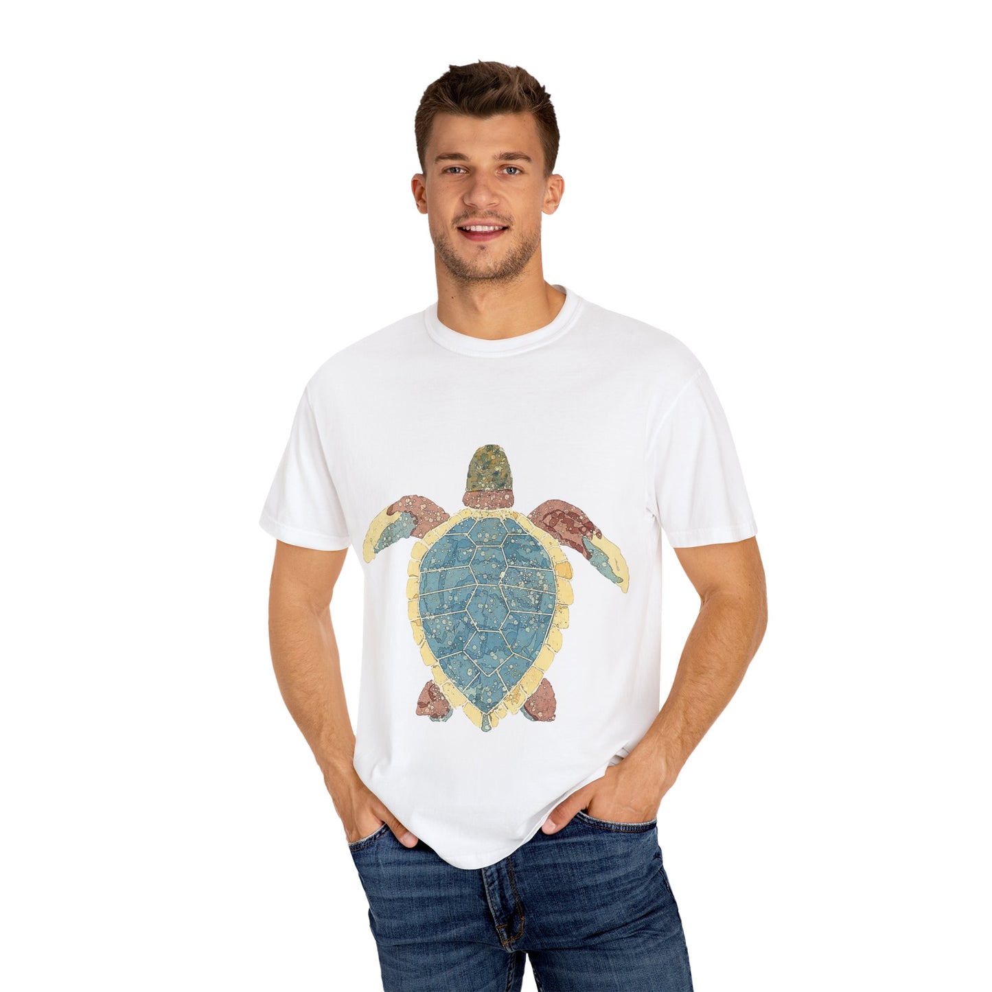 Eco-Friendly Turtle Design T-shirt, Unisex Nature Tee, Casual Wear for Ocean Lovers, Beach Outfit, Gift for Sea Life Enthusiasts
