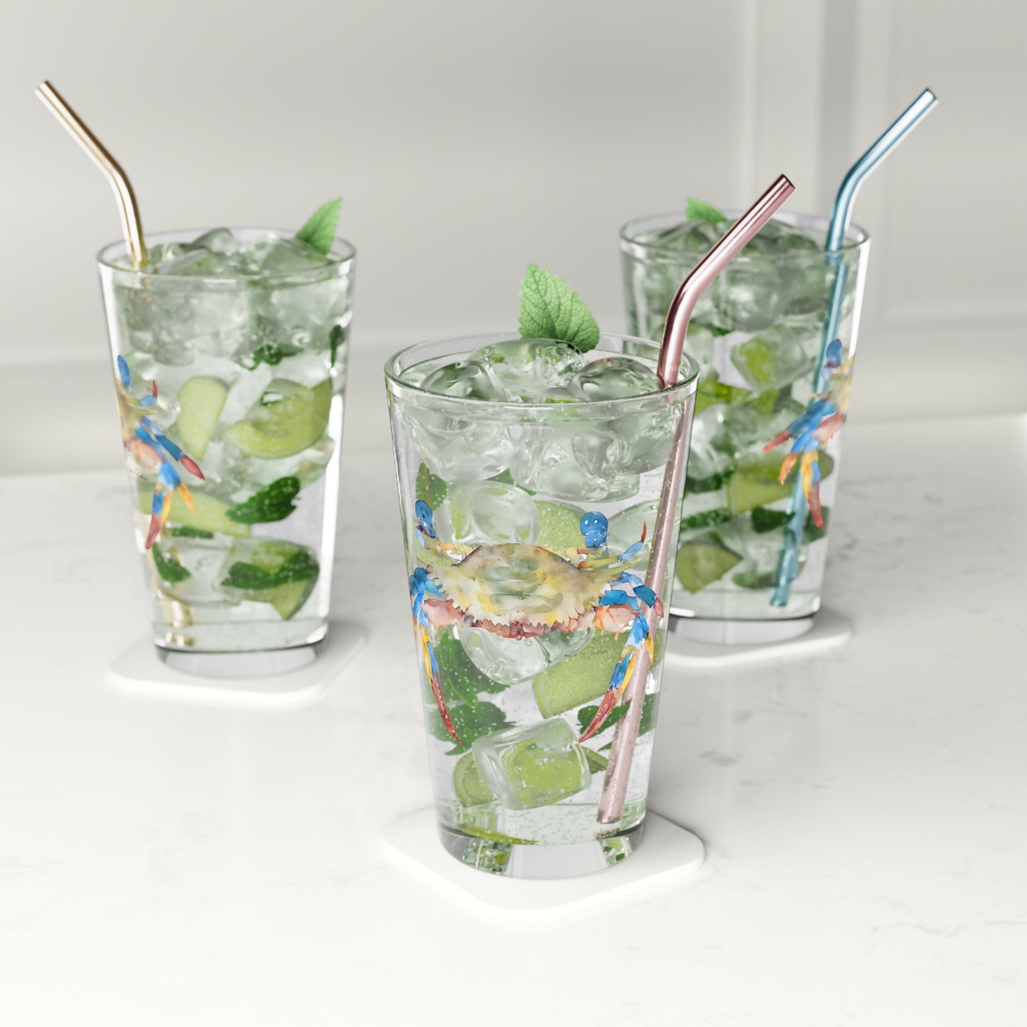 Beer Glass - Awesome Crab Design for Summer BBQ