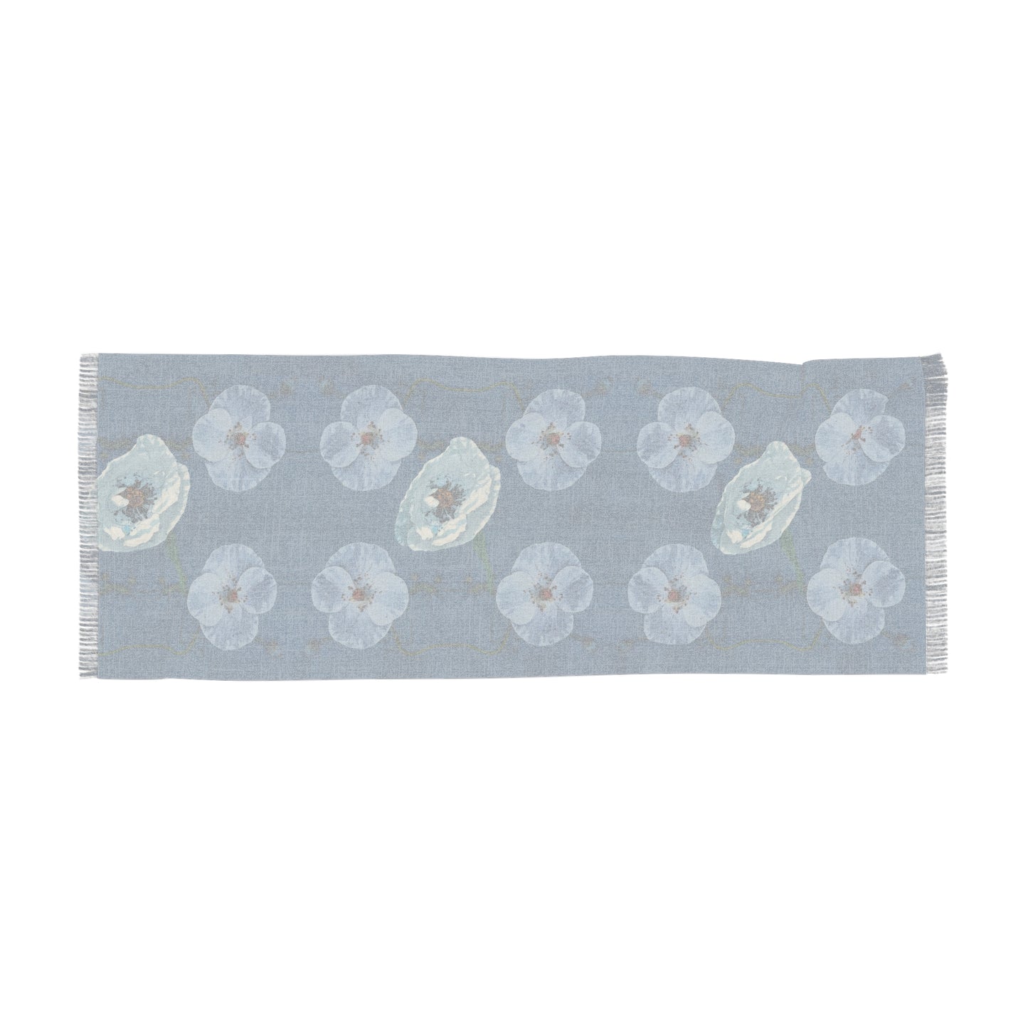 Poppy Floral Light Scarf - Elegant Accessory, Perfect for Spring Fashion, Gift for Women, Summer Wrap, Stylish Layering