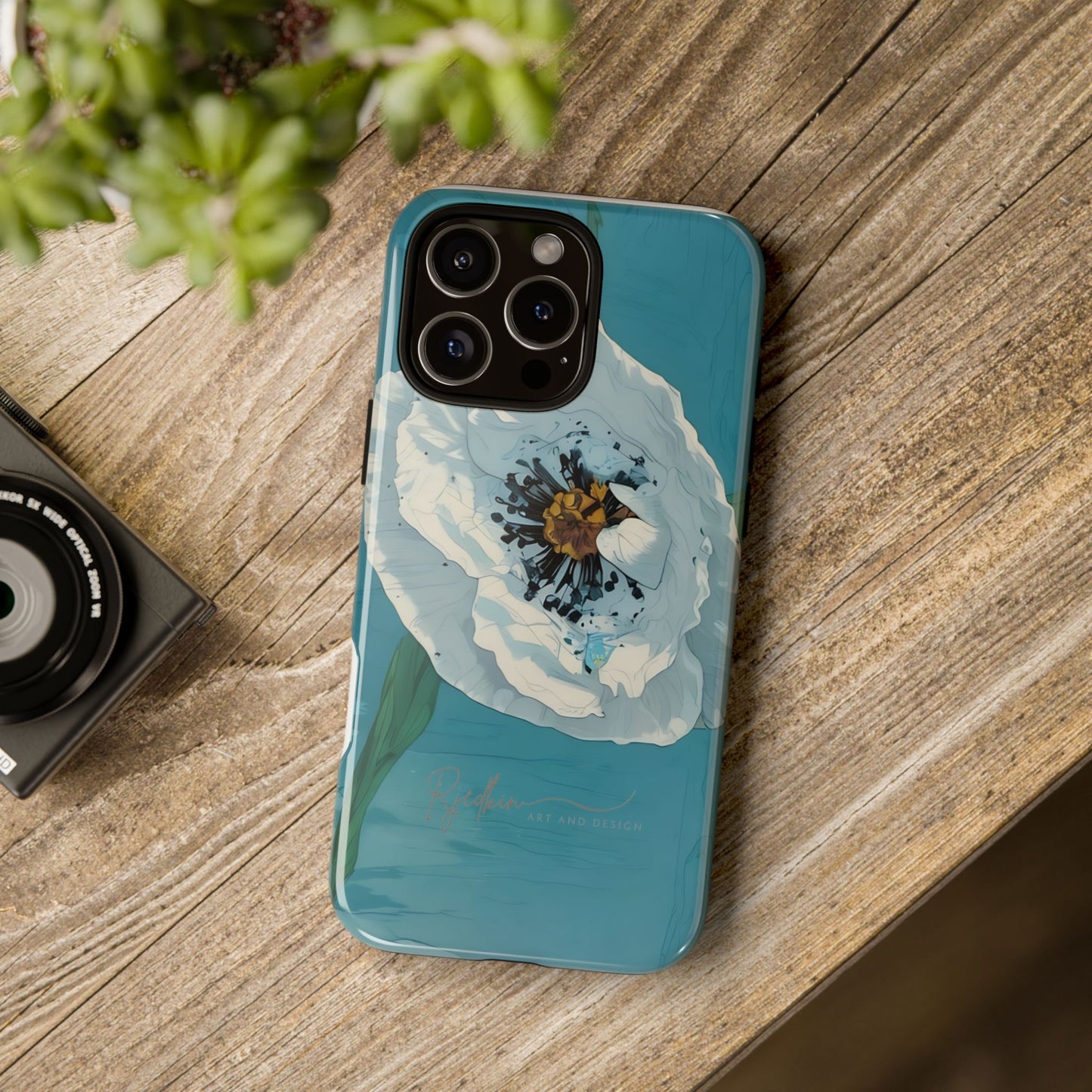 Floral Phone Case with Abstract Design, Tough Cases for Nature Lovers, Vibrant Floral Print, Unique Gift for Friends, Gift for Birthdays