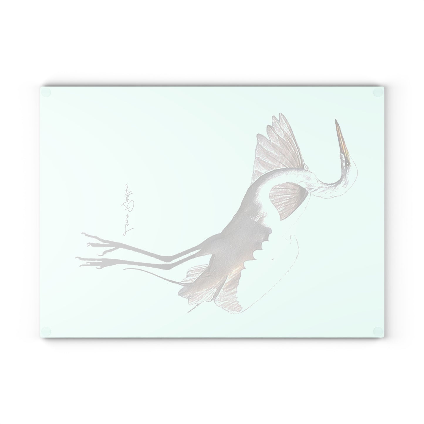 Heron:  Glass Cutting Board