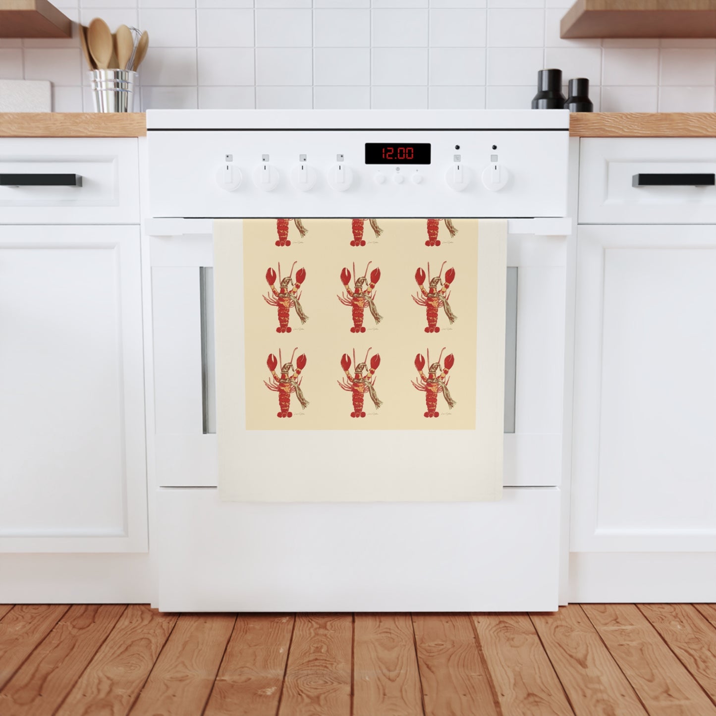 Christmas Lobster Tea Towel