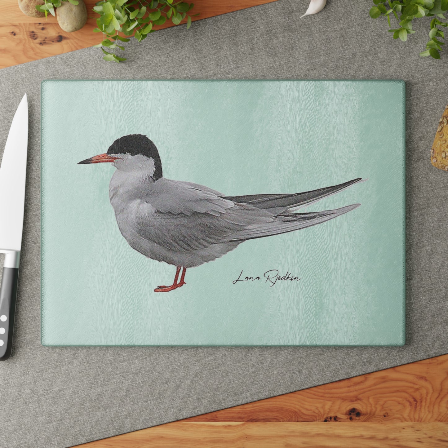 Common Tern:  Glass Cutting Board