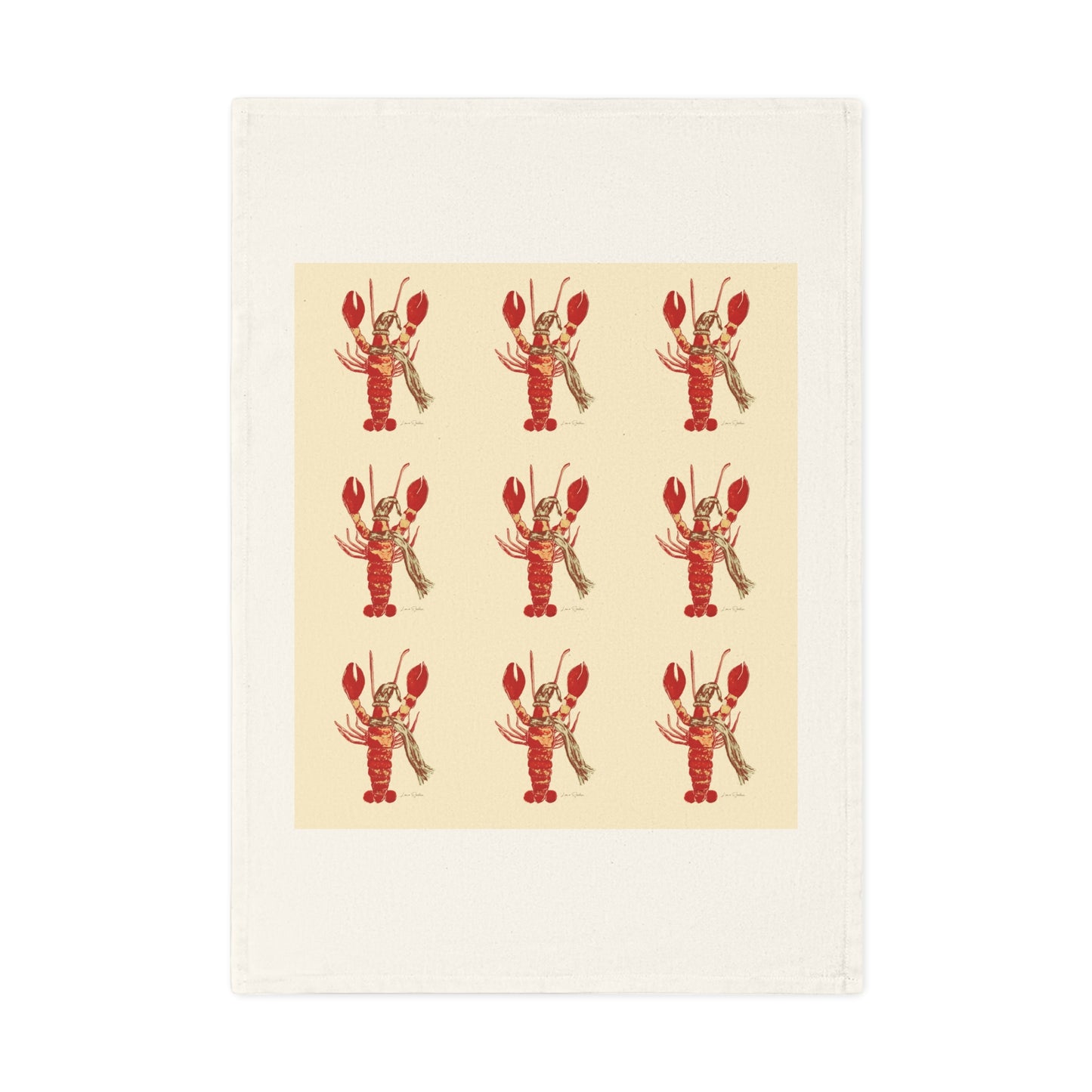 Christmas Lobster Tea Towel