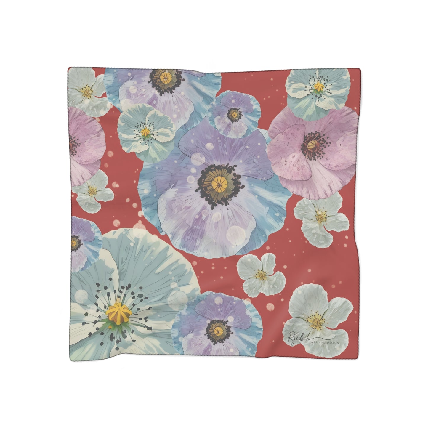 Floral Print Poly Scarf for Spring Styling