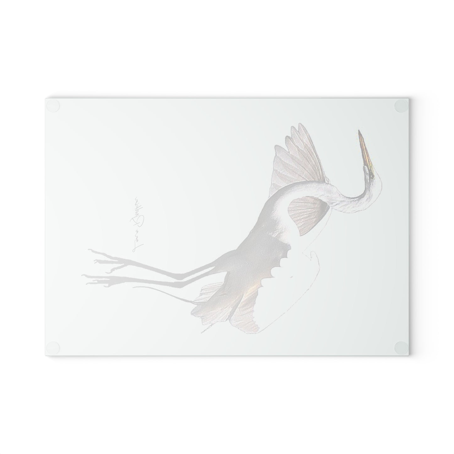 Heron:  Glass Cutting Board