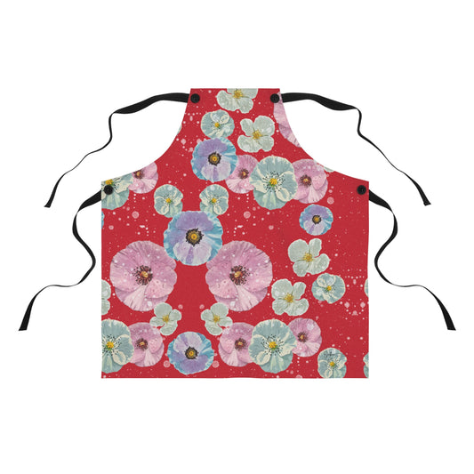 Floral Patterned Apron, Chef Gift, Cooking, Baking, Kitchen Accessory, Gardening