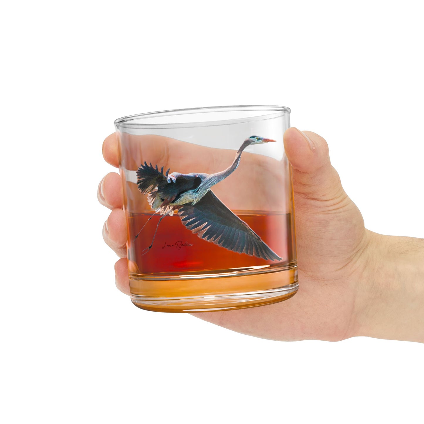 Flying Heron Rocks Glass, 10oz