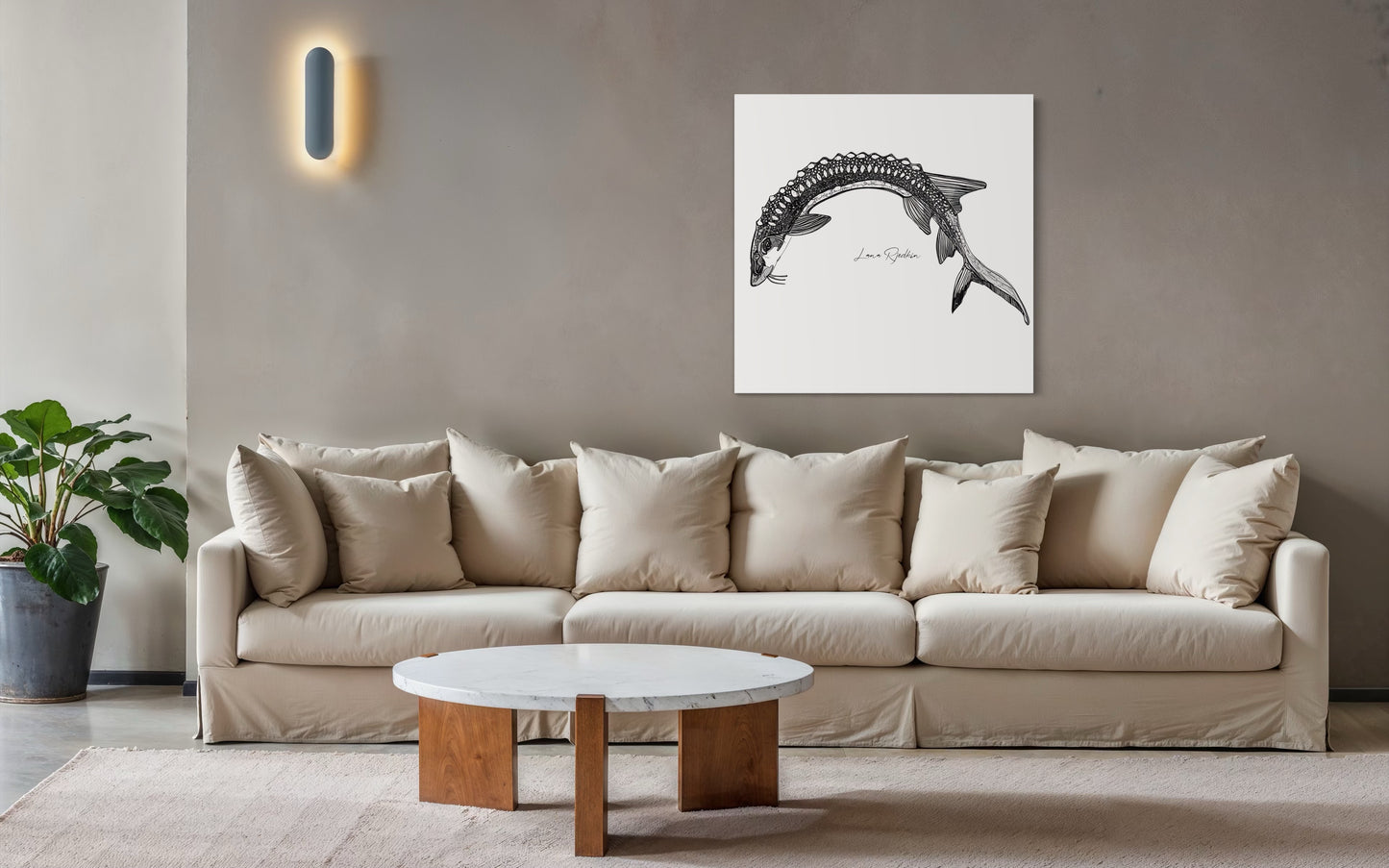 Black and White Sturgeon
